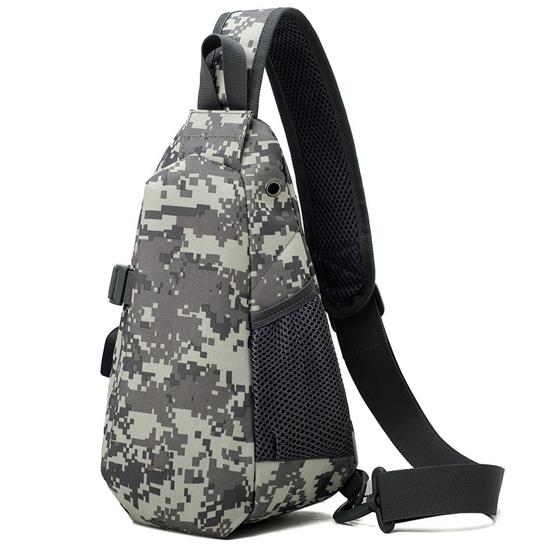 Outdoor Tactical Shoulder Bag with USB Charging Case