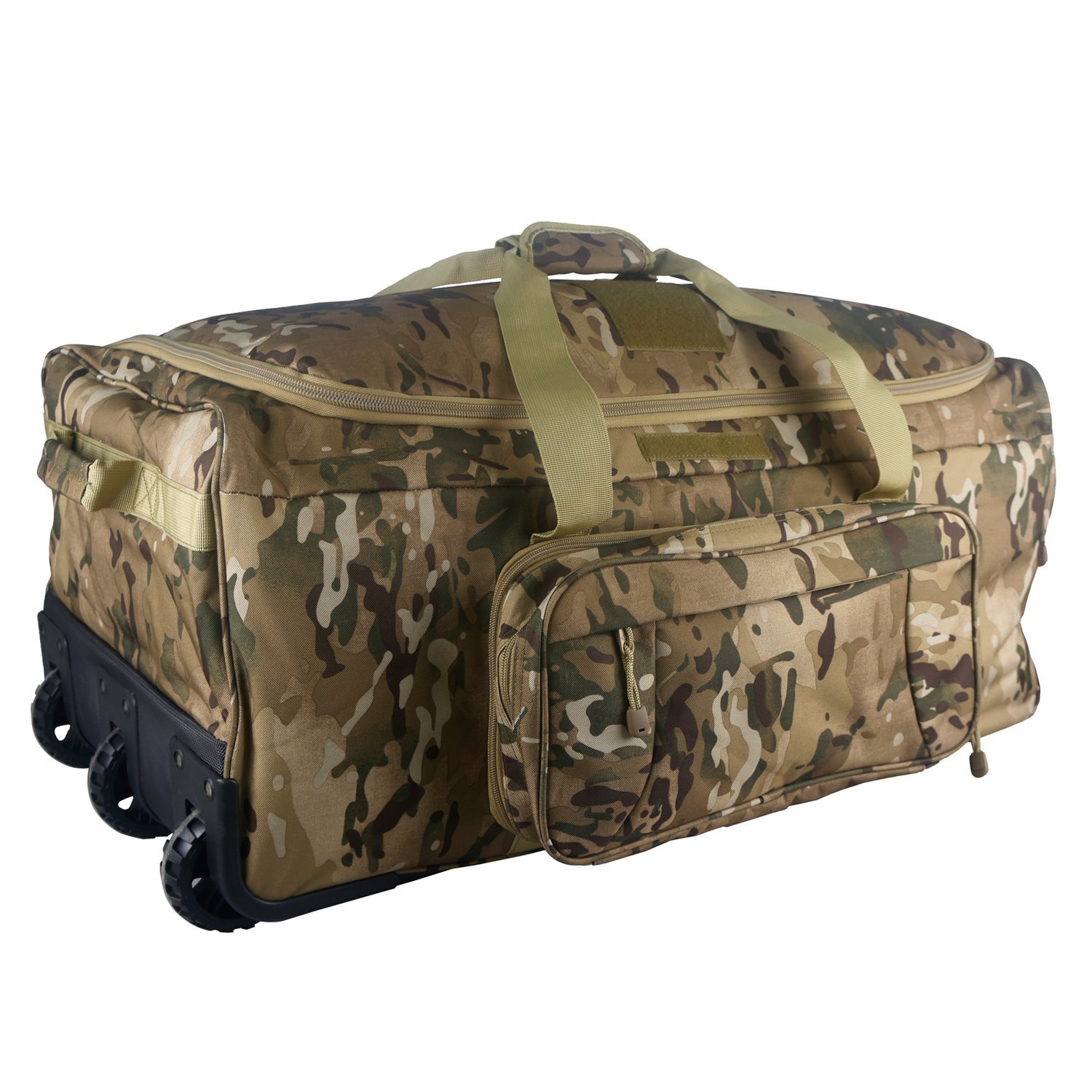 Huge Capacity Traveler Hotel Luggage Trolley Roller Military Multi-Function Bag