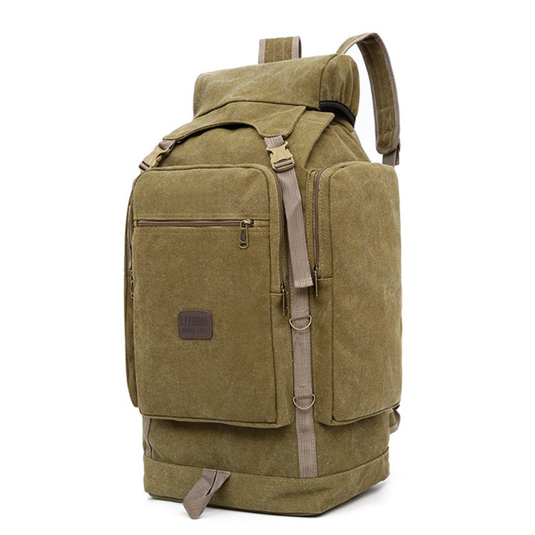 Mountaineering Bag Outdoor Large-Capacity Canvas Backpack