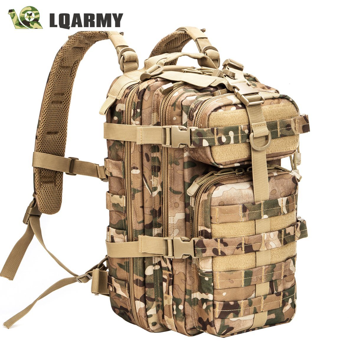Large Capacity Zipper Backpacks for Camping Hiking Small Army Tactical Waterproof