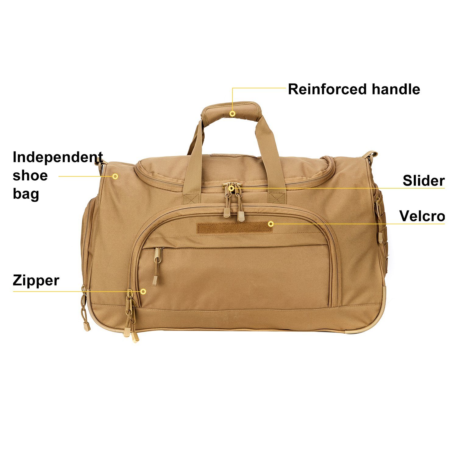 Fitness Optimal Compartments Large Capacity Bag with Shoe Compartment