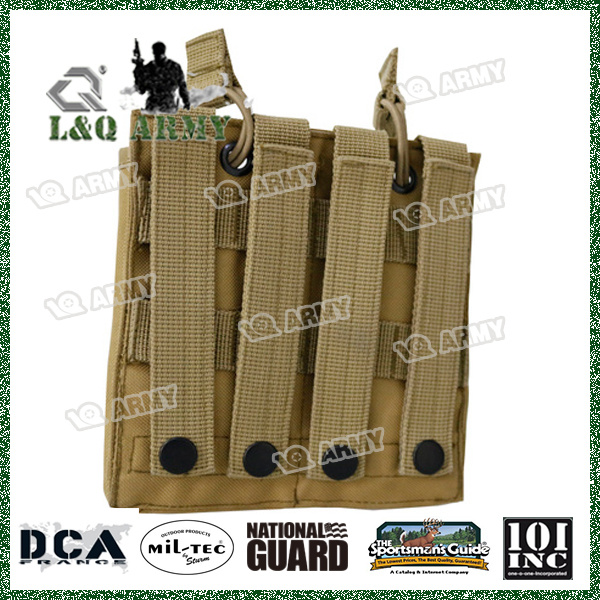 OEM Coyote Molle Double Open-Top M4/M16 Pistol Mag Pouch