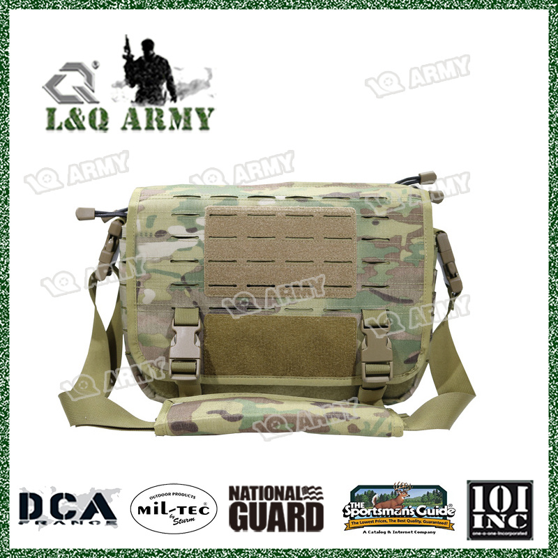 Military Laser-Cut Shoulder Messenger Bag