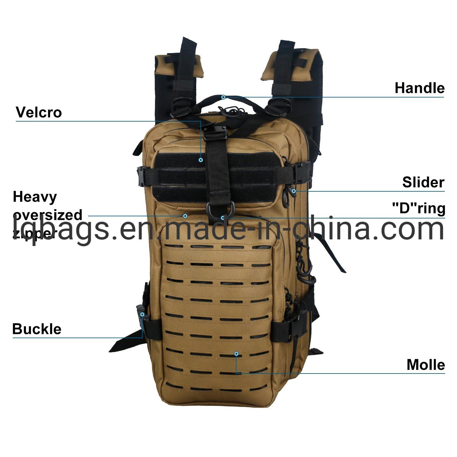 Tactical Military Backpack Laser Cut Molle Pack