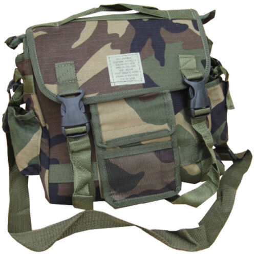 Mens Travel Army Combat Canvas Messenger Us Shoulder Satchel Sports Bag Black