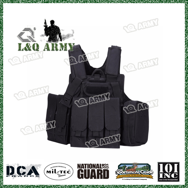 Chest Rig Mag Vest Steel Wire Commando Plates with Pouches