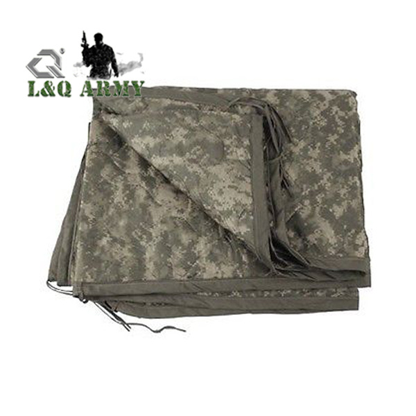 Military Style Wet Weather Poncho Liner Blanket Camo
